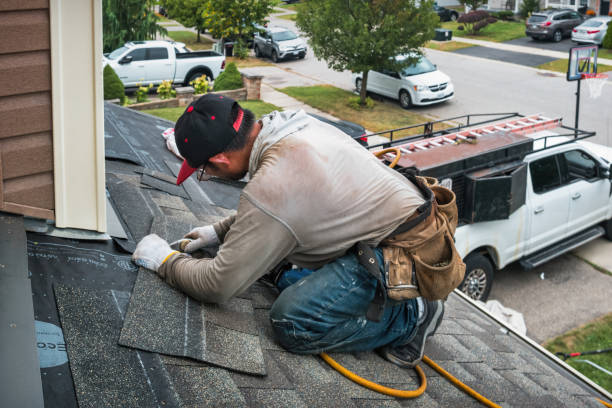 Professional Roofing technician working in Bowlus, MN